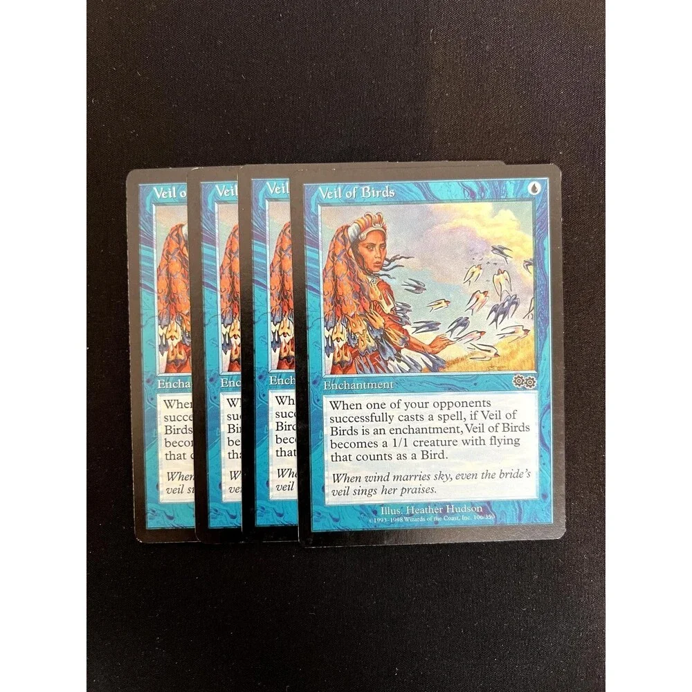 X4 Veil of Birds 106 C Urza's Saga Magic: The Gathering HP